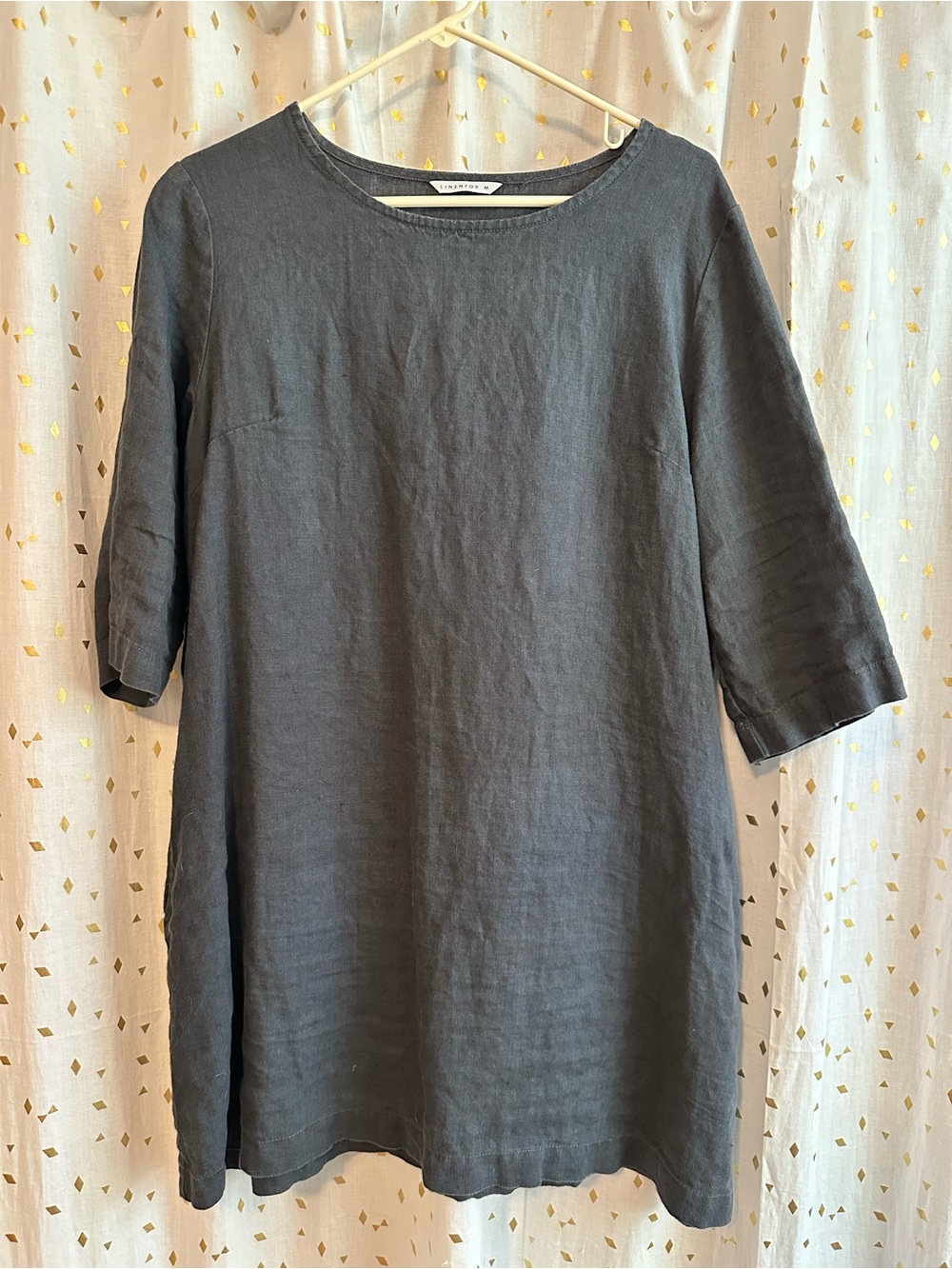 LinenFox Charcoal Gray “Rose” Dress